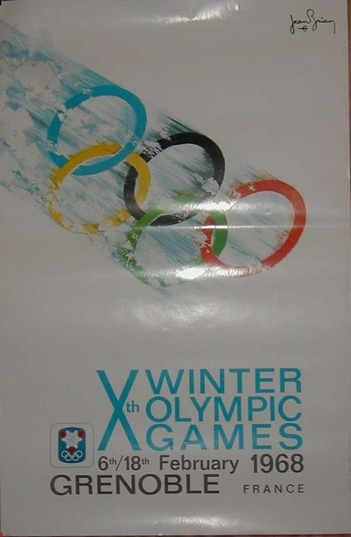 Olympic Games 1968 Winter, Original lithograph, Gaston Gorde, 1968