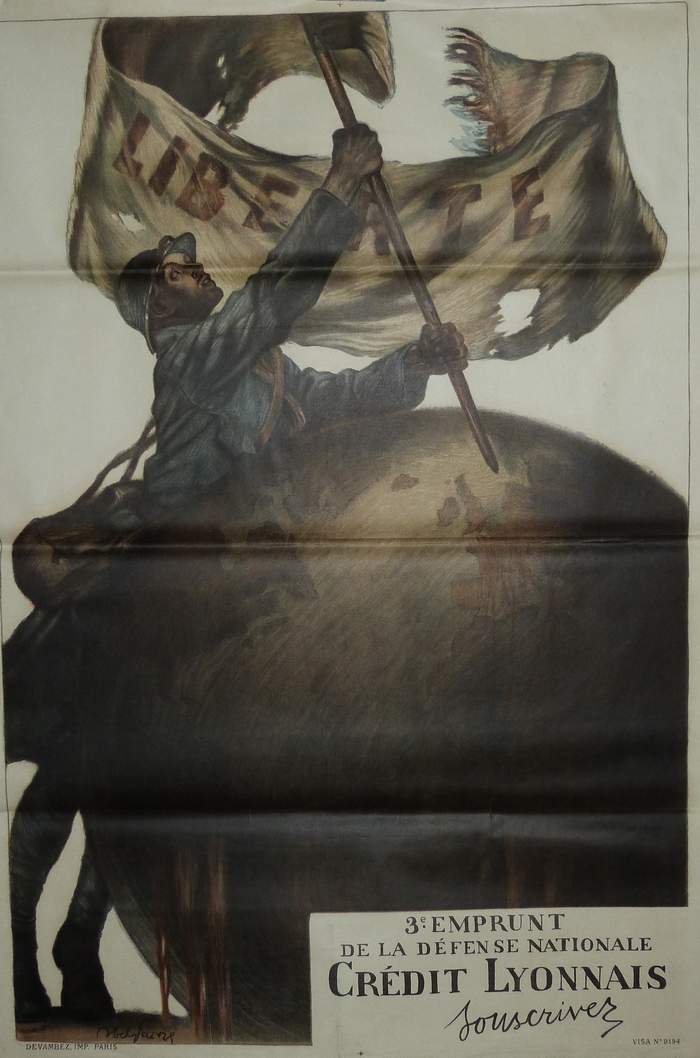Credit lyonnais 3eme emprunt, Lithographie originale – Abel Faivre