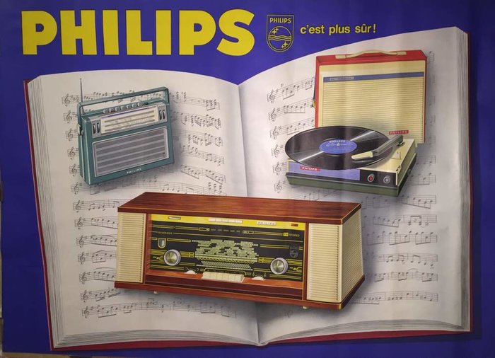 Philips Radio, Original lithograph, Anonymous, circa 1960