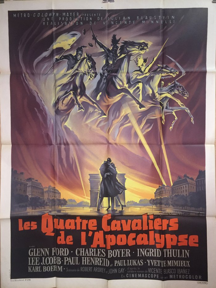 Les 4 cavaliers de l'apocalypse, Lithographie originale – Roger Soubie, 1962