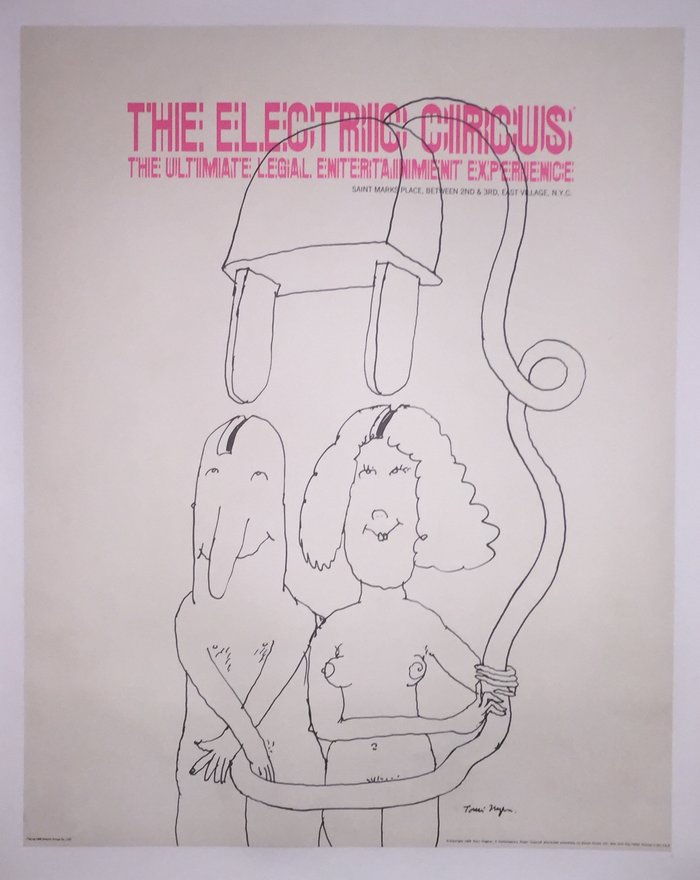The electric circus, Lithographie originale – Tomi Ungerer, 1969