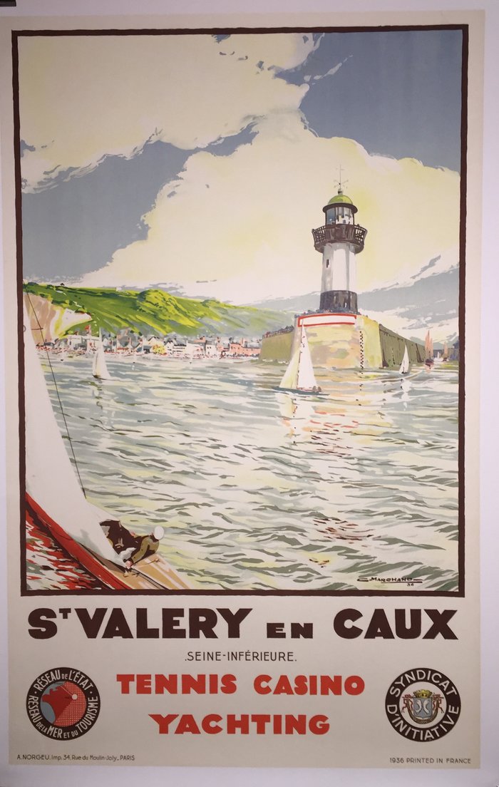 St valéry en caux, Original lithograph – Marchand , 1936