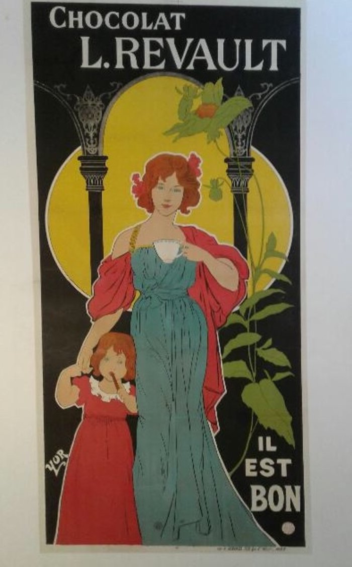 Chocolat L Revault, Lithographie originale –  Yor, 1895