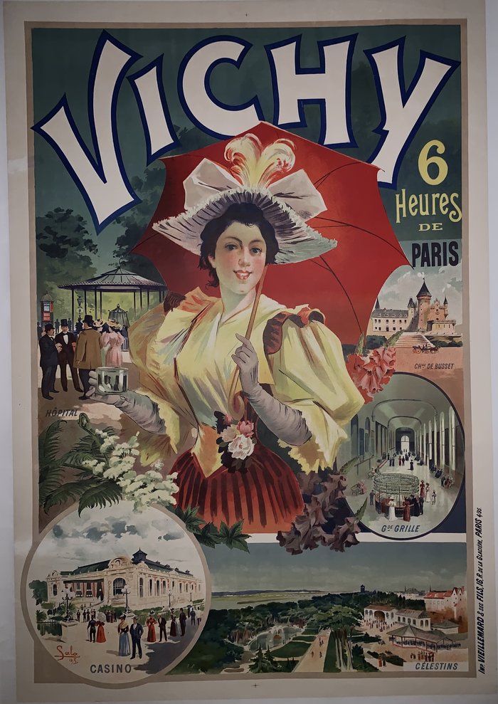 Vichy, Lithographie originale –  Sala, 1895