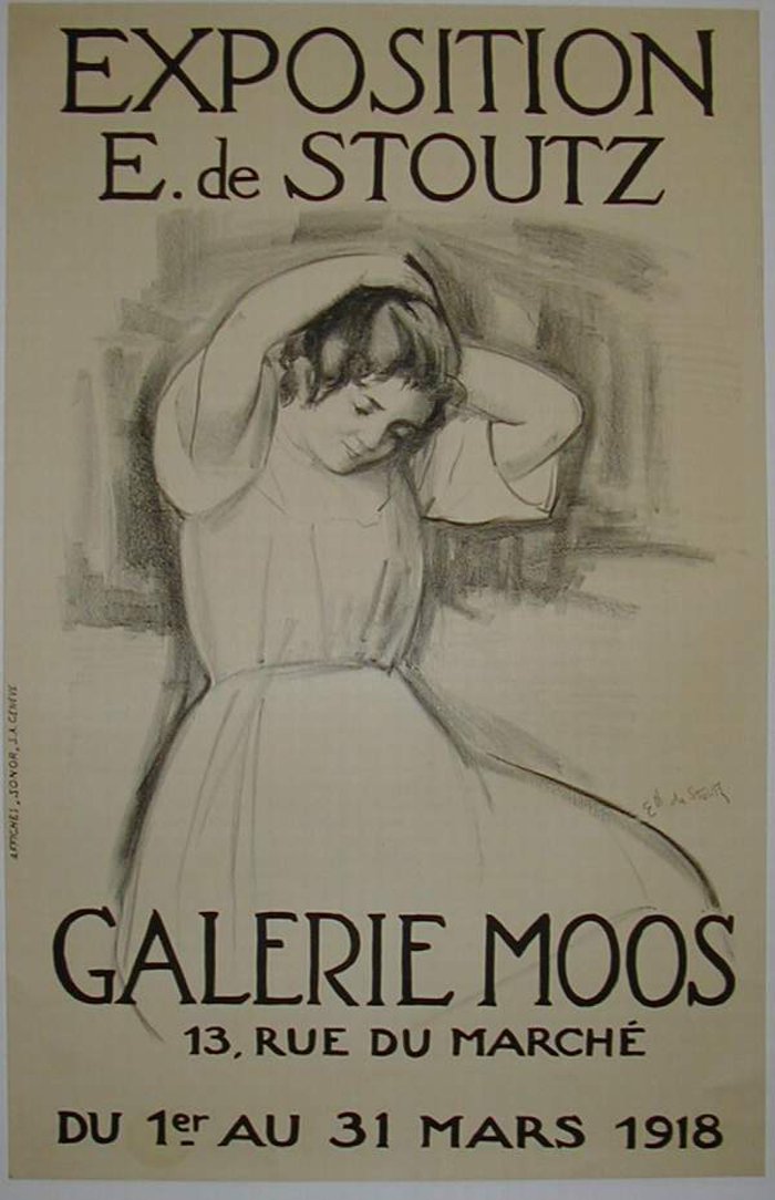 E de STOUTZ, Lithographie originale –  Stoutz, 1918