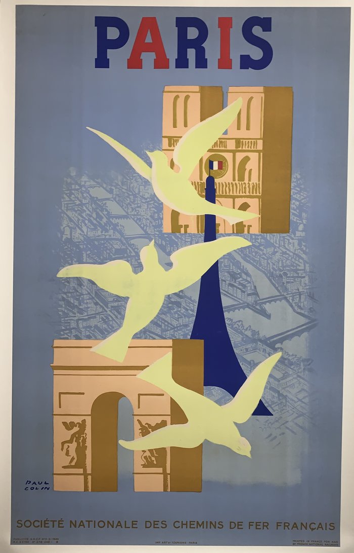 Paris, Lithographie originale – Paul Colin, 1945