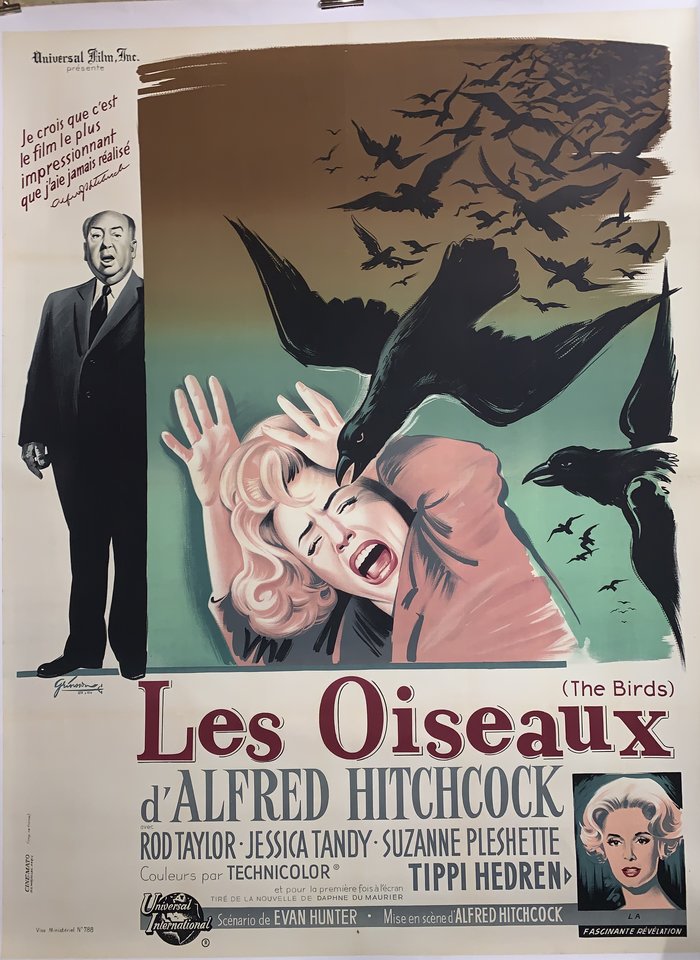 The birds, Original lithograph, B Grinsson, 1963
