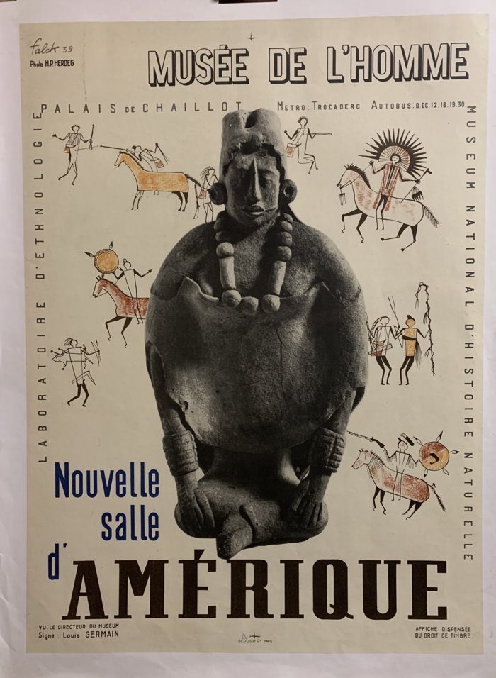 Musée de l'homme, Lithographie originale –  Falck, 1939